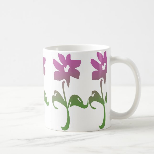 Pink and Green Flower Mug (Right)