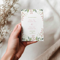 Pink and green flowers