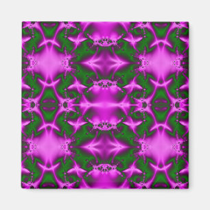 pink and green fractal magnet