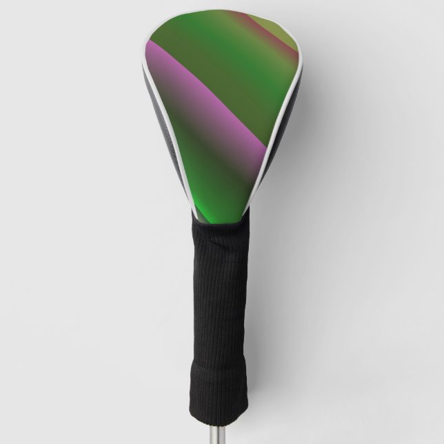 Pink And Green Gradient Fun Golf Head Cover (Front)