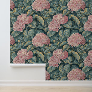 Pink and Green Hydrangea Wallpaper
