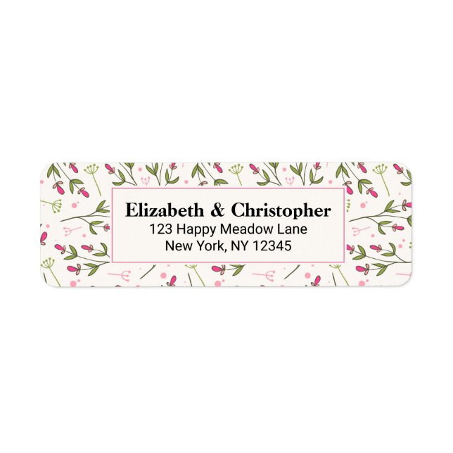 Pink and Green Long Stem Wildflowers (Front)