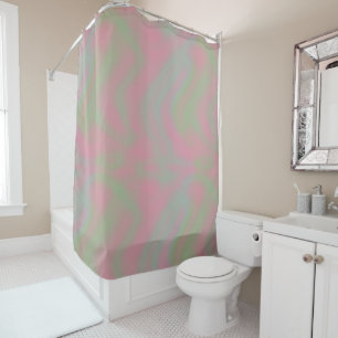 pink and green Marble abstract Shower Curtain