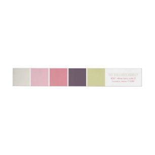 Pink and Green Modern Colour Blocks Wrap Around Label