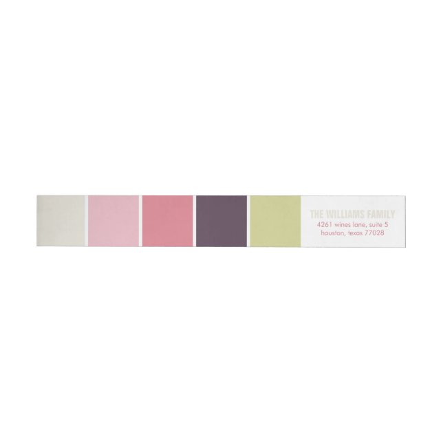 Pink and Green Modern Colour Blocks Wrap Around Label (Individual)