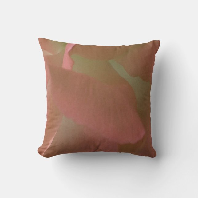 Pink and Green Modern Petals Cushion (Front)