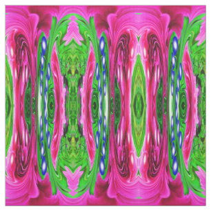 Pink and green nature fashion fabric