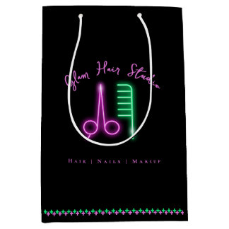 Pink and Green Neon Hair Studio Gift Bag – Custom
