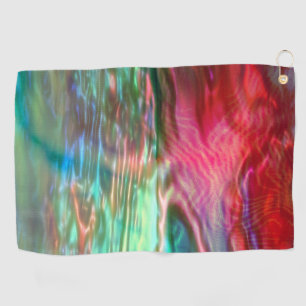 Pink and green pearly virtual texture golf towel