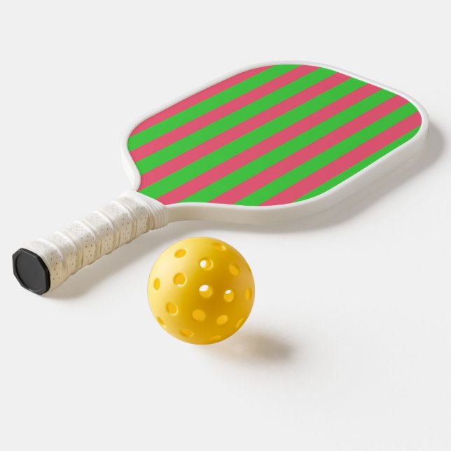Pink and Green Pickleball Paddle (Laydown 2)