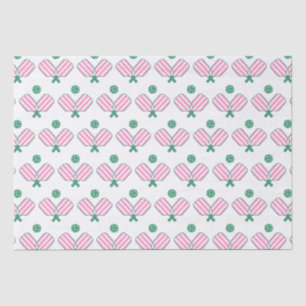 Pink and Green Pickleball Tissue Paper