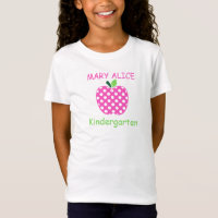 Pink and Green Polka Dot Teacher's Apple Kids