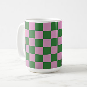 Pink and Green Retro Style Mug Cup