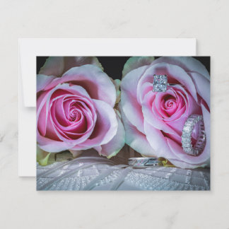 Pink and Green Roses Invitation