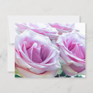 Pink and Green Roses Invitation