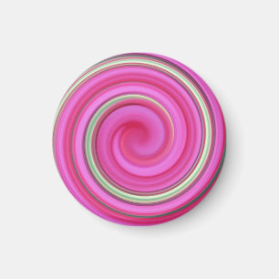 Pink and green spiral magnet