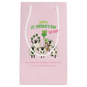 Pink and Green St Patrick's Day to Ewe Irish Sheep Small Gift Bag