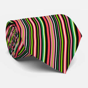 Pink and Green Striped Tie