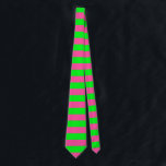 Pink and Green Stripes Design Tie<br><div class="desc">Pink and Green horizontal Stripes lines seamless repeat Pattern Design Background Print</div>