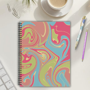 Pink and Green Swirl Notebook