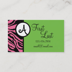 Pink and Green Teen Business Card