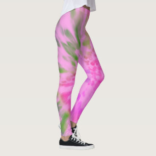 Pink and Green Tie-dye Leggings