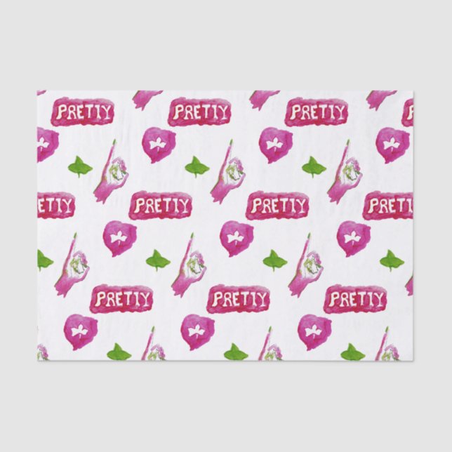Pink and green tissue paper (Front)