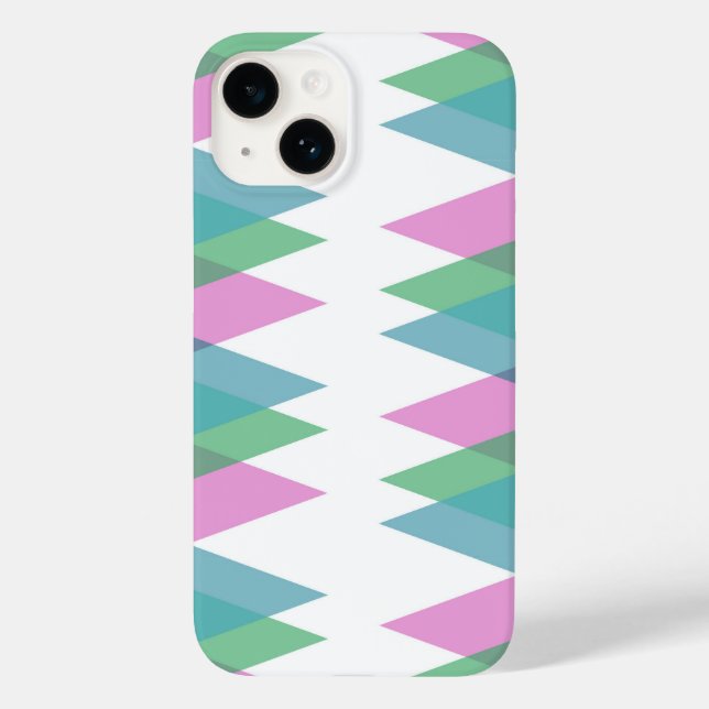 Pink and green triangles Case-Mate iPhone case (Back)