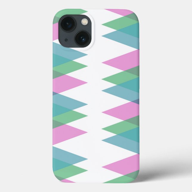 Pink and green triangles Case-Mate iPhone case (Back)