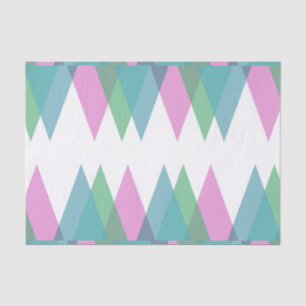Pink and green triangles tissue paper