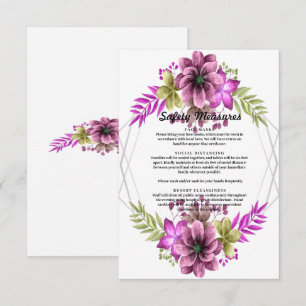 Pink And Green Watercolor Floral Safety Measures