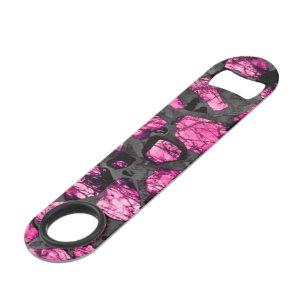 Pink and Grey Artistic Bottle Opener