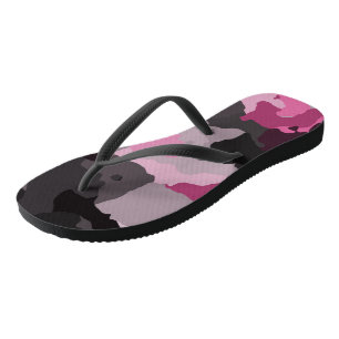 pink and grey camo jandals