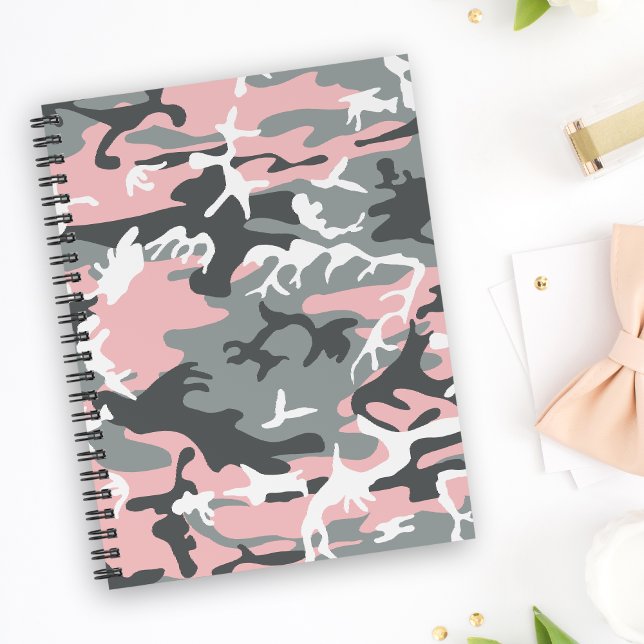 Pink and Grey Camouflage, Military, Army Planner (Creator Uploaded)