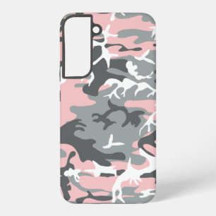 Pink and Grey Camouflage, Military, Army Samsung Galaxy Case