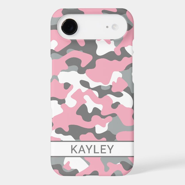 Pink and Grey Camouflage Personalised (Back)