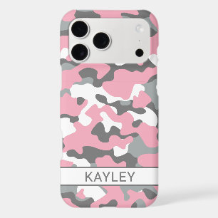 Pink and Grey Camouflage Personalised