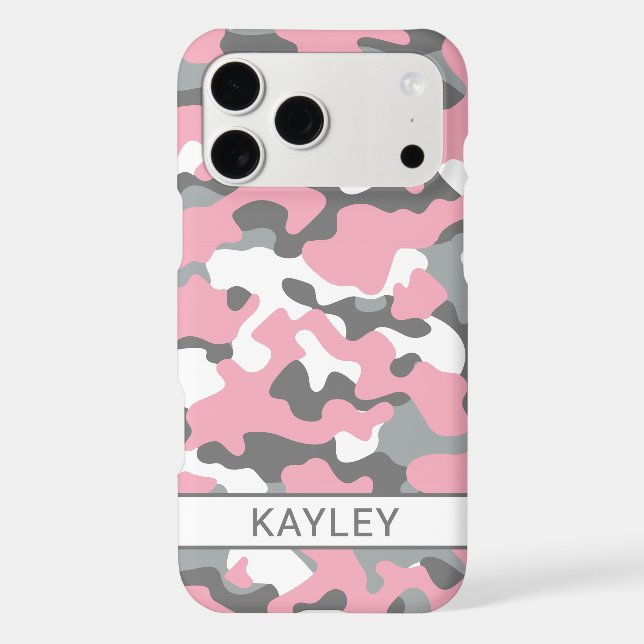 Pink and Grey Camouflage Personalised (Back)