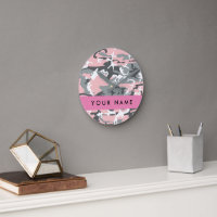 Pink and Grey Camouflage Your name Personalise