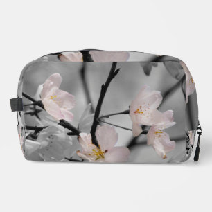 Pink and Grey Cherry Blossoms Dopp Kit
