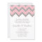 Pink and Grey Chevron Wedding Invitation