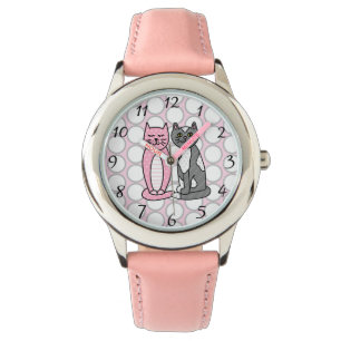 Pink and Grey Cuddly Cute Kitty Cats    Watch