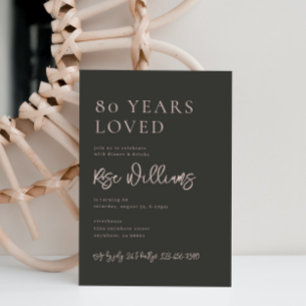 Pink and Grey Editable Birthday Invitation