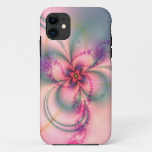 Pink And Grey Flower iPhone 11 Case
