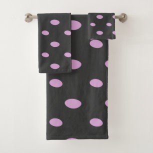 Pink and Grey Geometric Bath Towel Set