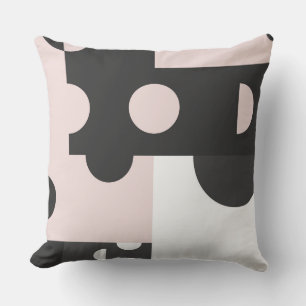pink and Grey Geometric Cushion