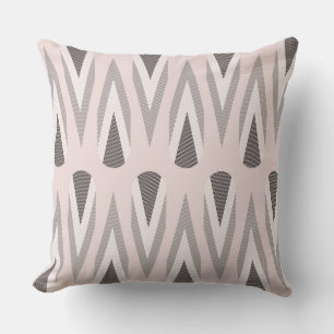pink and Grey Geometric Cushion