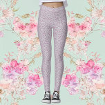 Pink and Grey Leopard Print Leggings<br><div class="desc">These striking leggings feature a pink leopard print set against a versatile grey background,  making them the perfect statement piece for any wardrobe.</div>