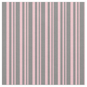 Pink and Grey Lines Pattern Fabric