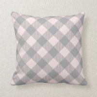 Pink and Grey modern buffalo check plaid pattern